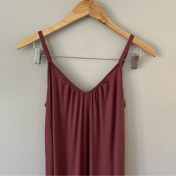 Agnes & Dora Gathered V-Neck Jumpsuit Stretch Jersey Knit Wide Leg Size XXS - Picture 3 of 7